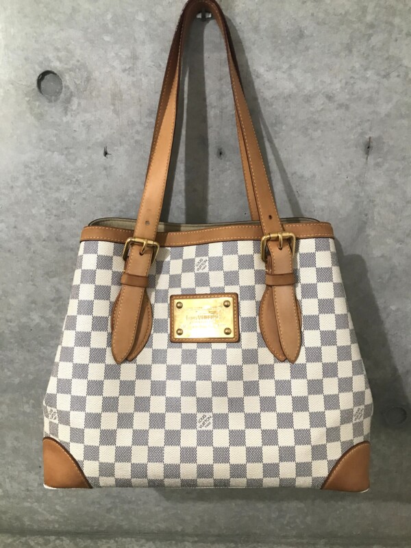 LOUIS VUITTON◇ハムステッドMM_ダミエ・アズール_WHT/PVC/WHT