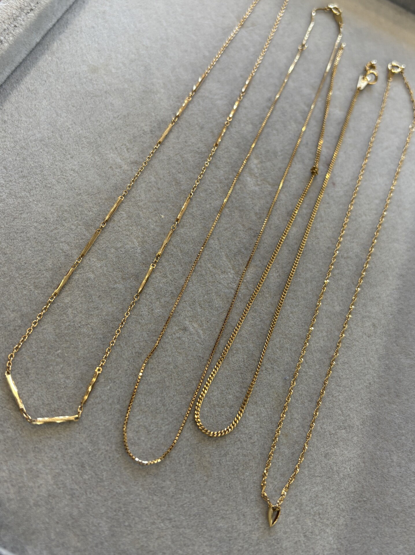 18金の古いネックレス