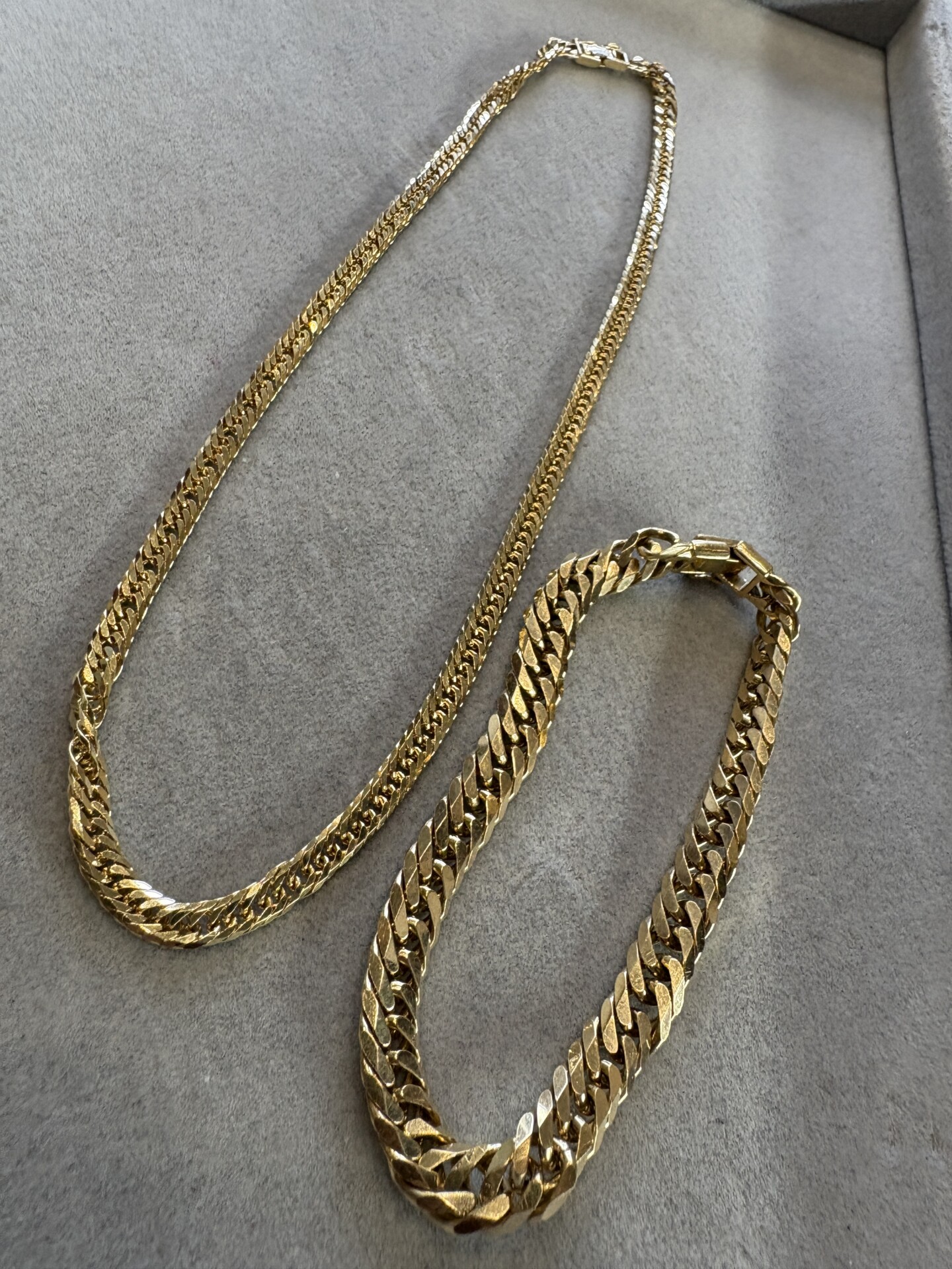 18K gold kihei necklace and kihei bracelet