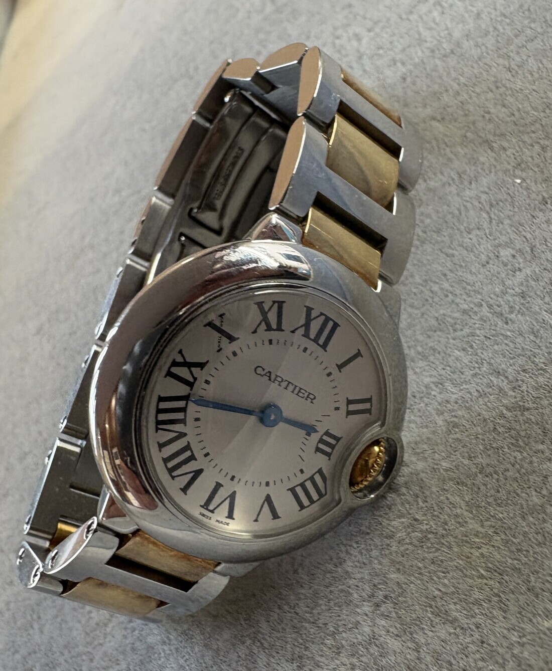 カルティエ バロンブルーSM コンビ W69007Z3