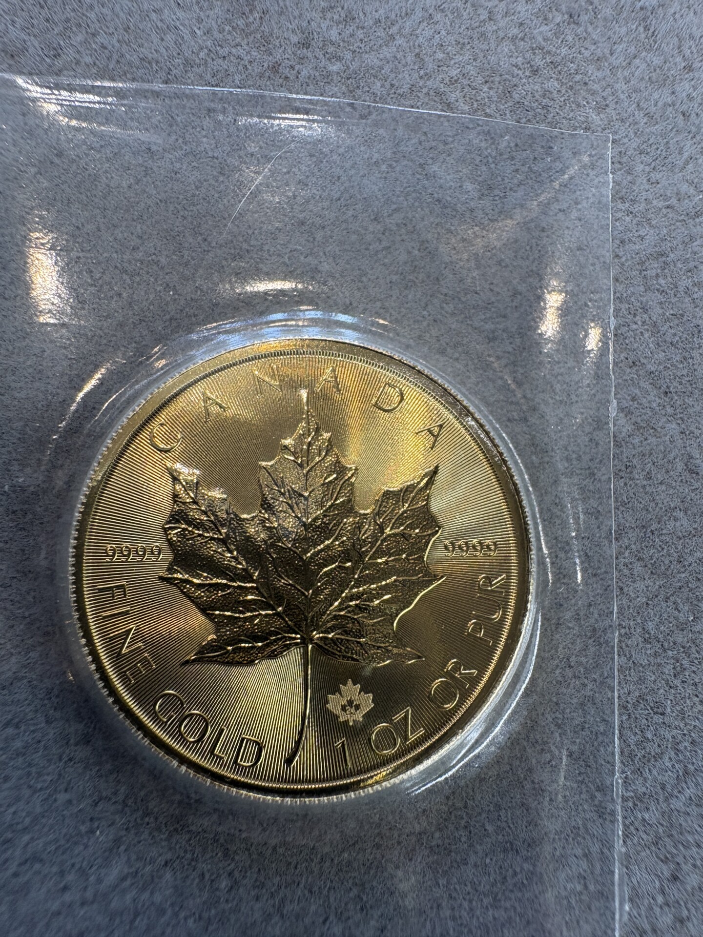 999.9 Maple Leaf Gold Coin, 1 Ounce